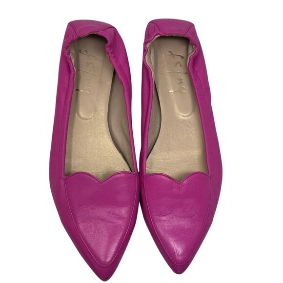 French Sole New York FS/NY hot pink leather Claudia Heart Ballet Flats size 8.5 - Picture 14 of 14